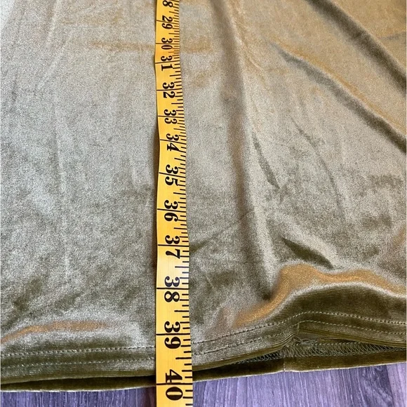 Sage Green velvet, halter, midi dress, large, NWT - Picture 7 of 10